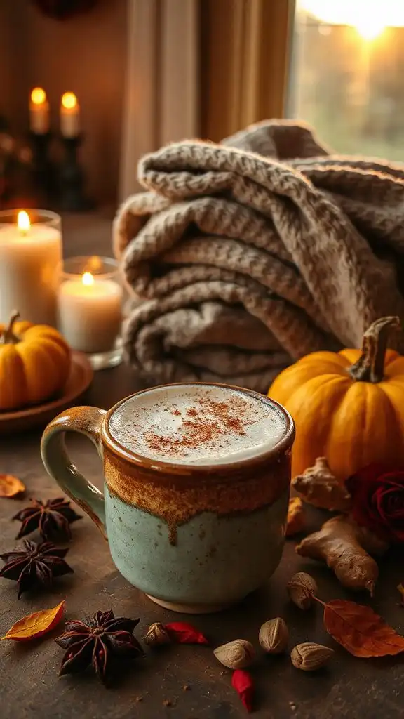 cozy spiced tea latte cozy spiced tea latte