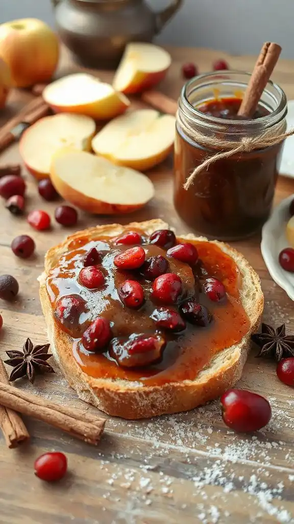cranberry infused apple butter