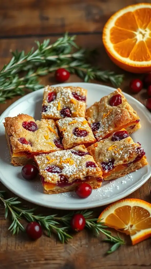 cranberry orange dessert bars