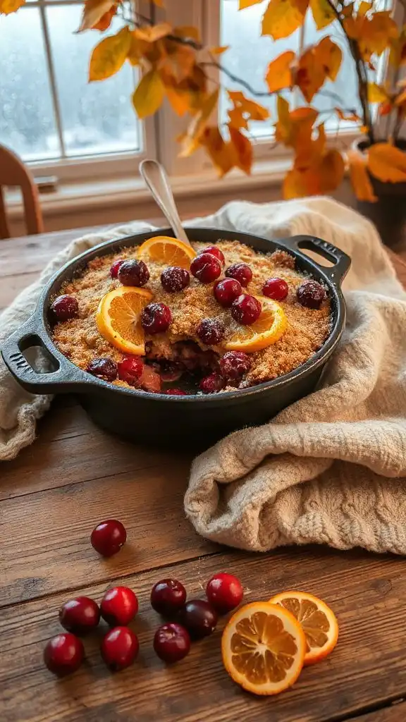 cranberry orange dessert crumble