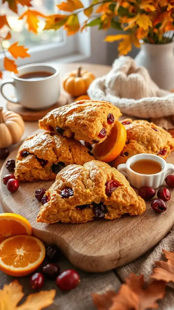 cranberry orange pumpkin scones