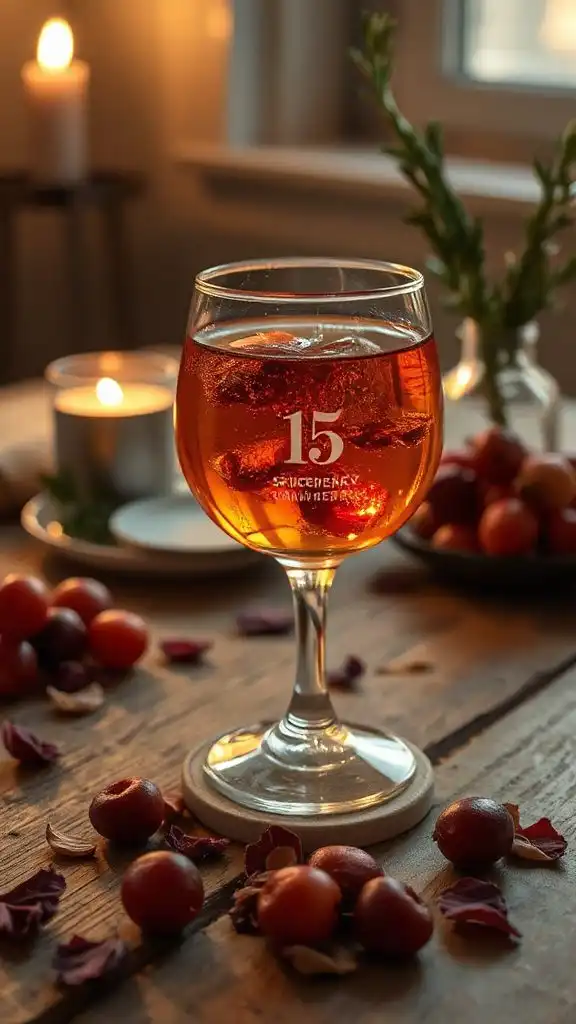 cranberry passionflower rum cocktail