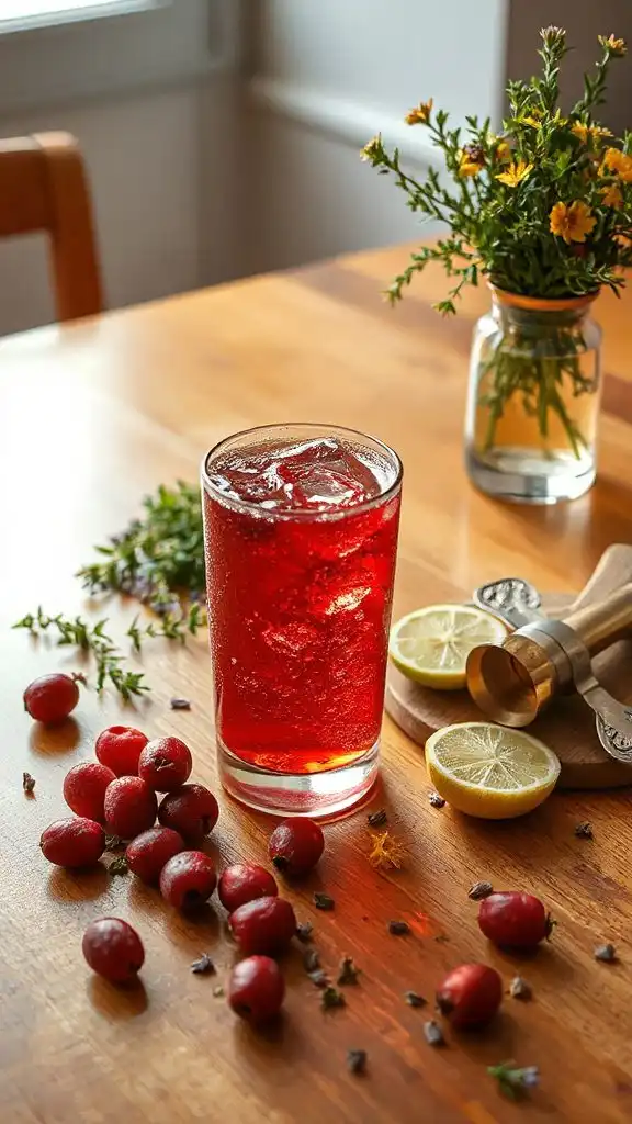 cranberry thyme cocktail recipe
