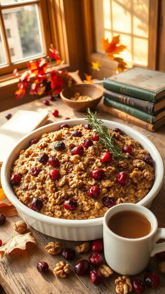 cranberry walnut baked oatmeal