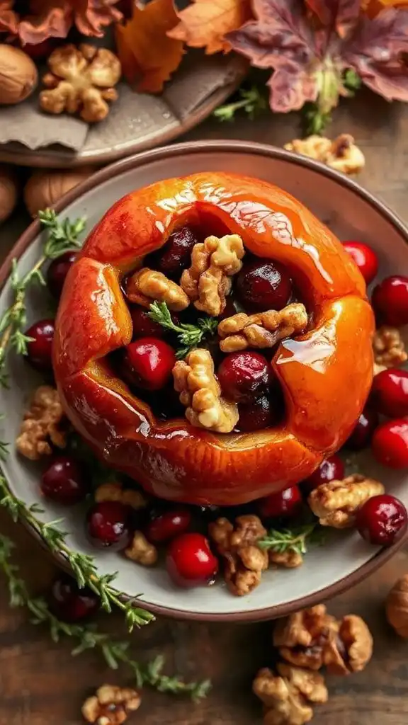 cranberry walnut roasted apples recipe