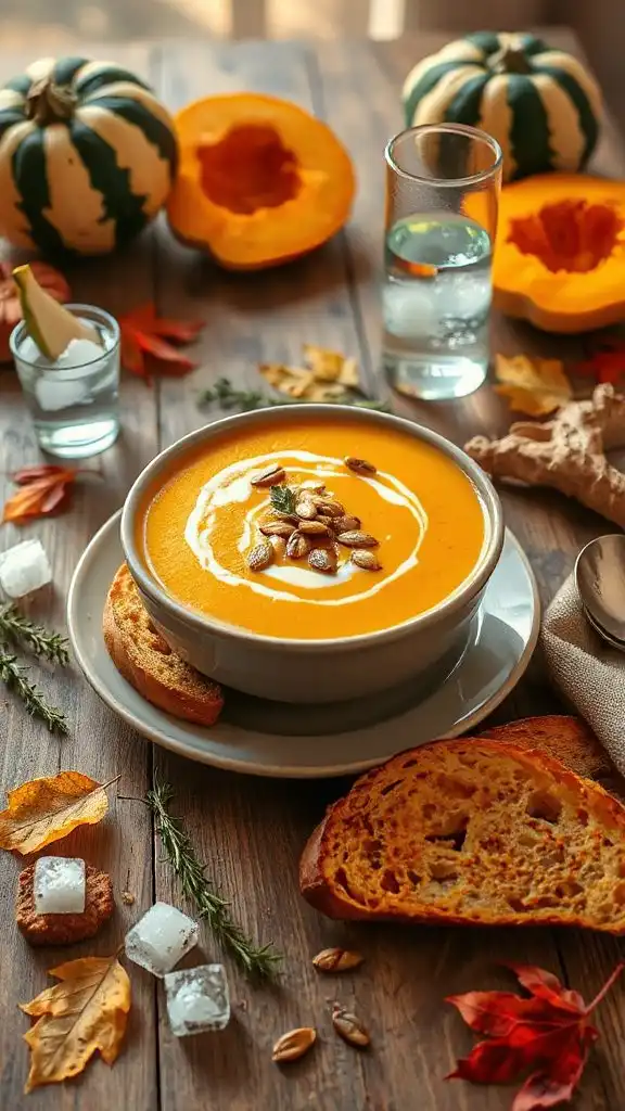 creamy acorn squash soup