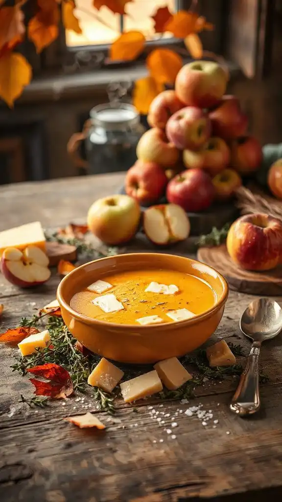 creamy apple cheddar soup creamy apple cheddar soup