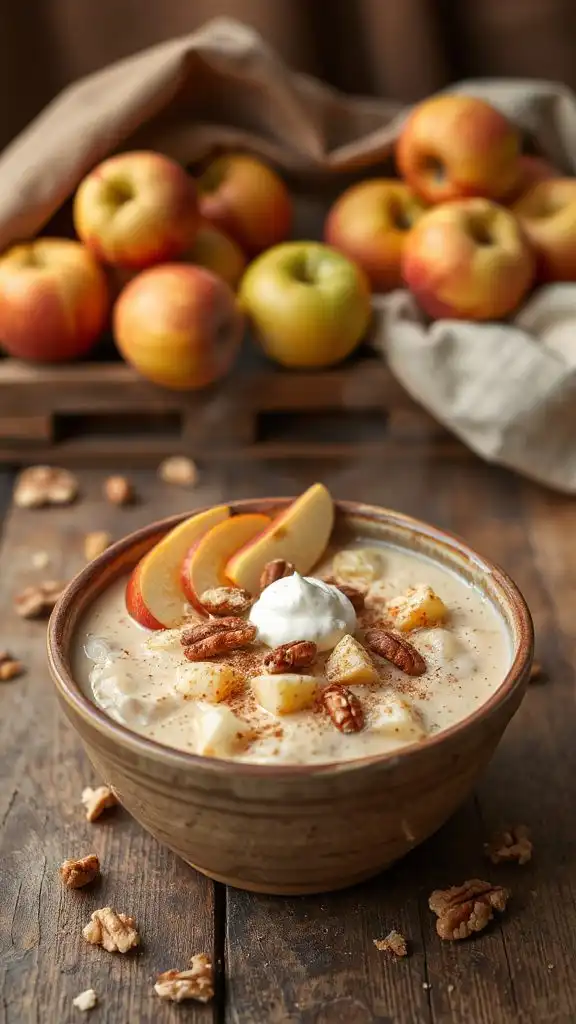 creamy apple pie porridge
