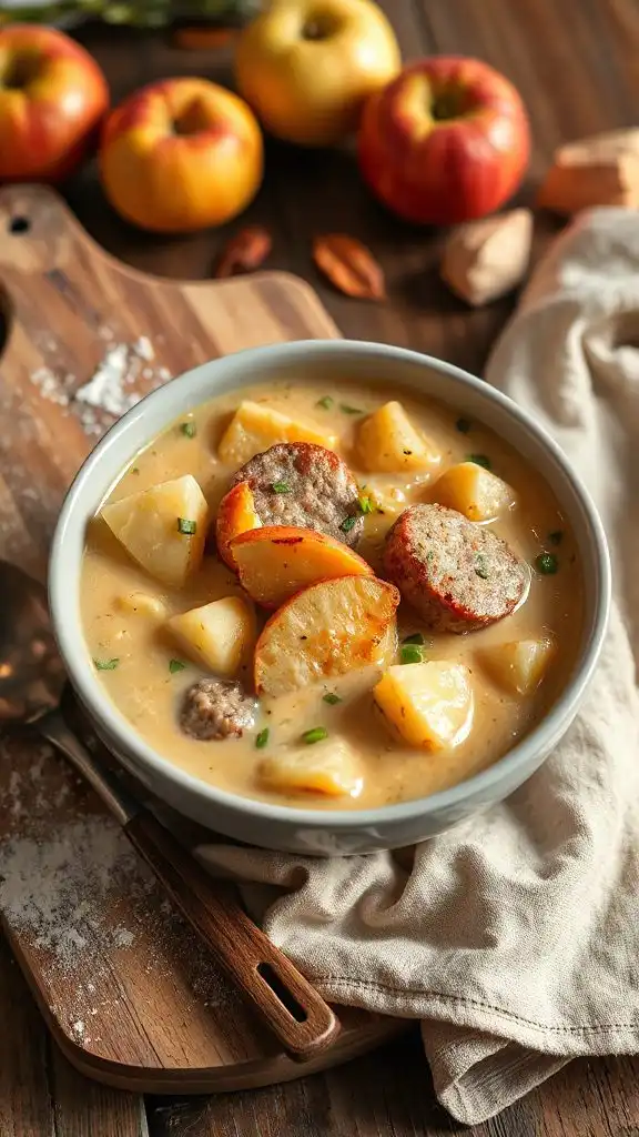 creamy apple sausage chowder