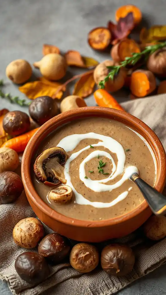 creamy autumn chestnut soup