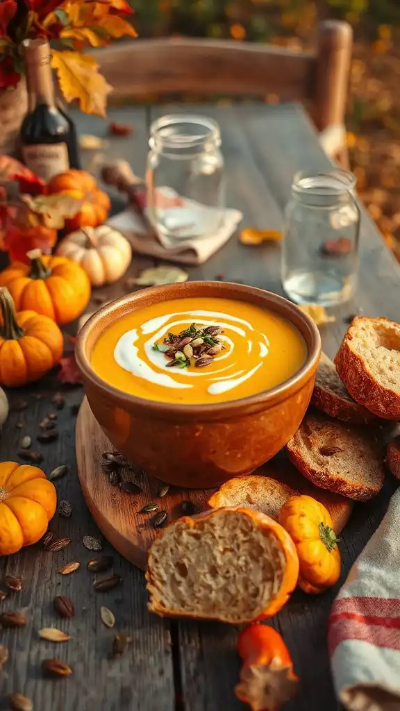 creamy autumn pumpkin soup