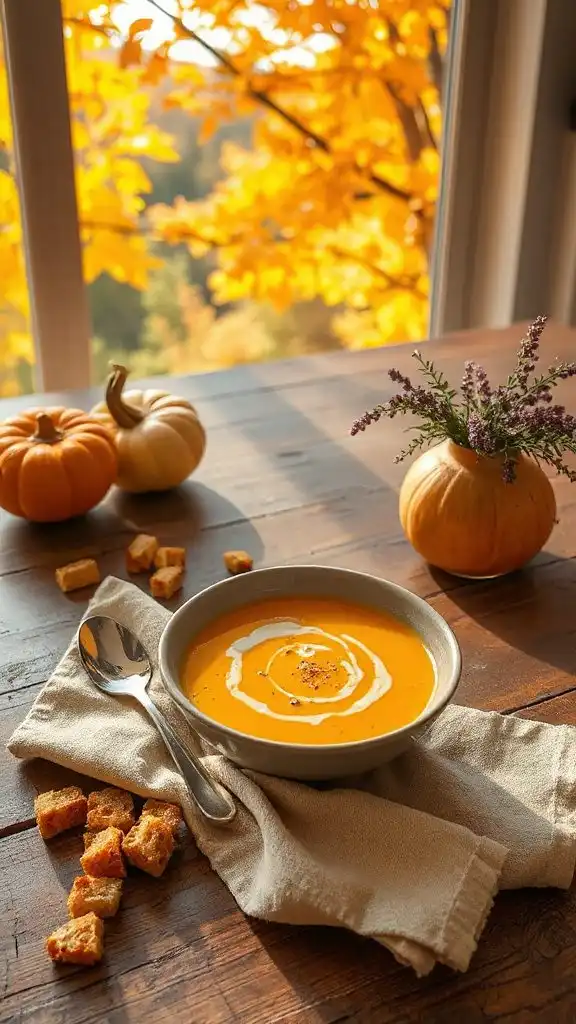 creamy autumn pumpkin soup