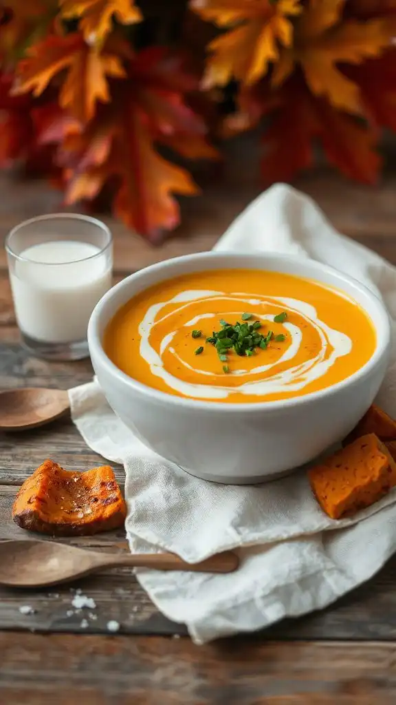 creamy autumn sweet potato bisque