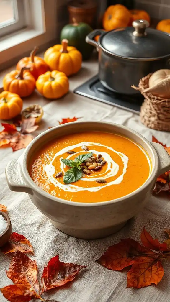 creamy autumn vegetable soup