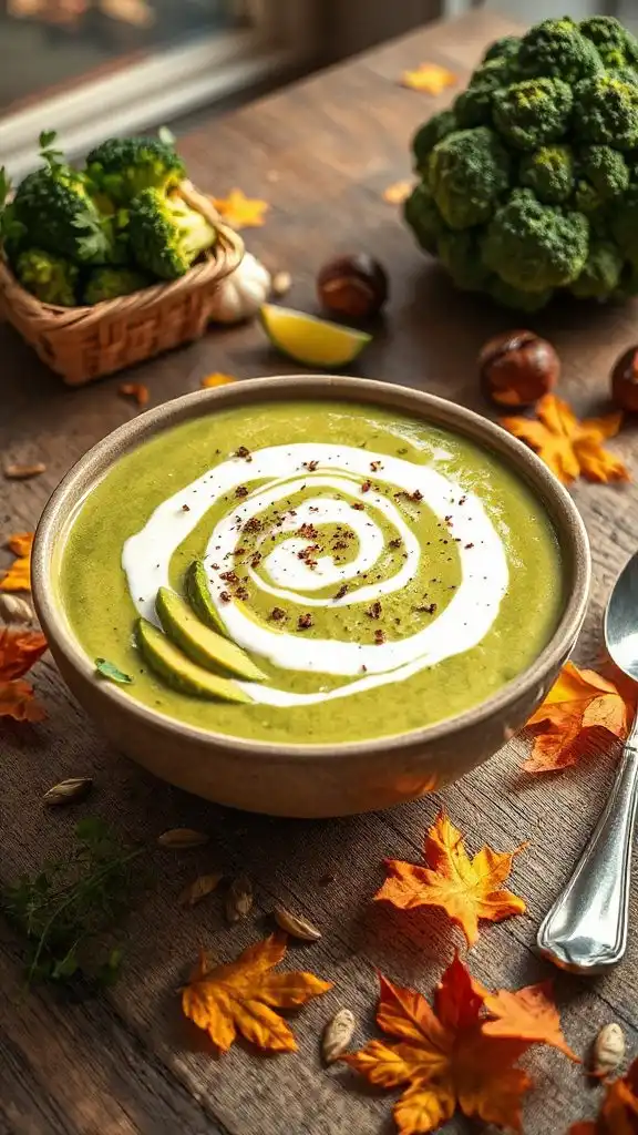 creamy avocado broccoli soup