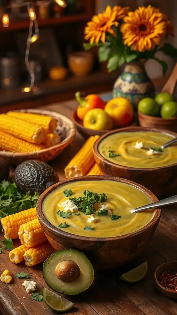 creamy avocado corn soup