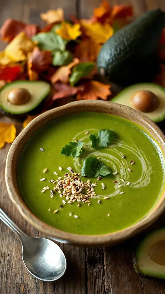 creamy avocado spinach soup