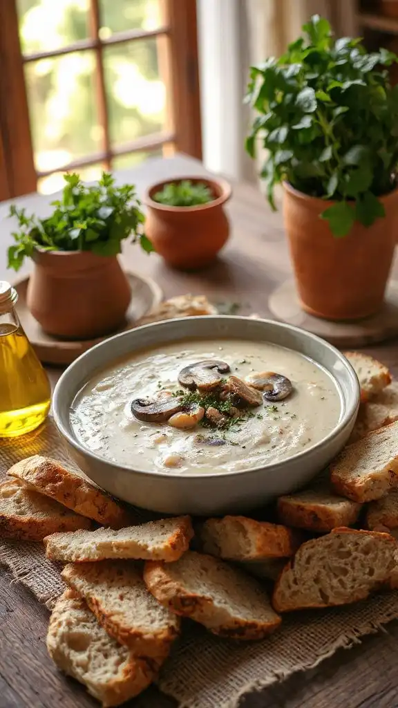 creamy bean mushroom soup