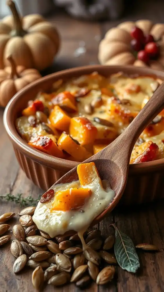 creamy butternut squash gratin