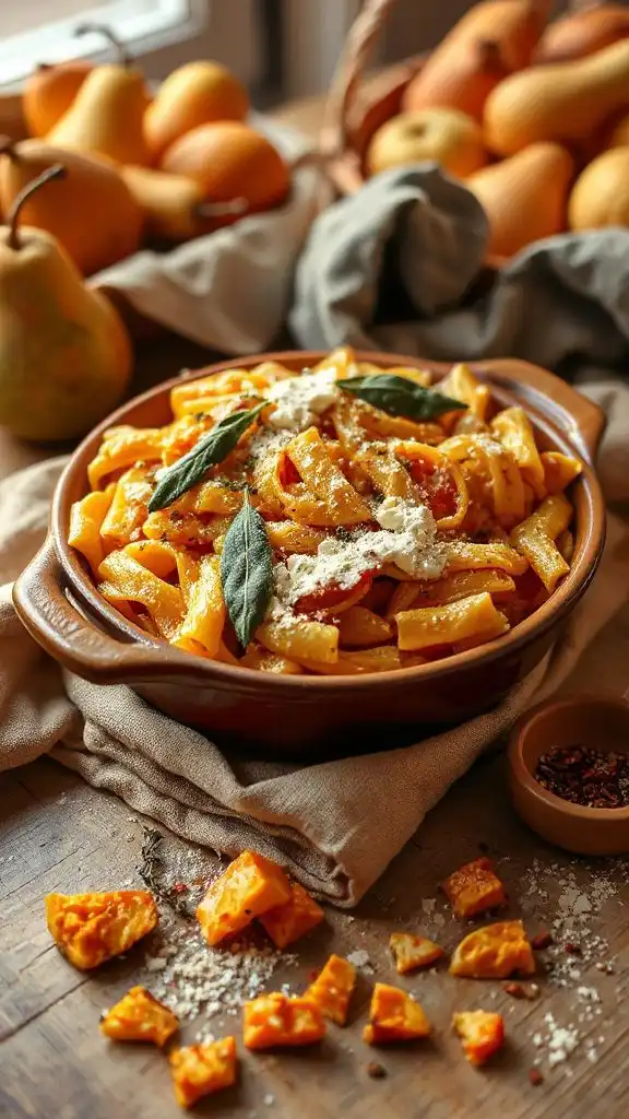 creamy butternut squash pasta