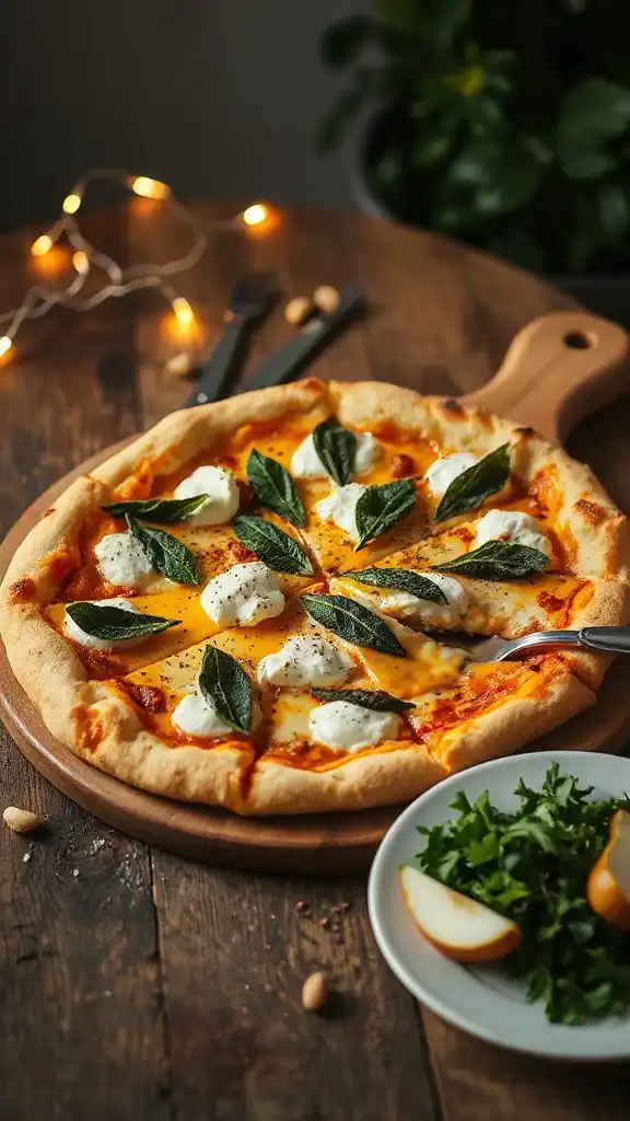 creamy butternut squash pizza