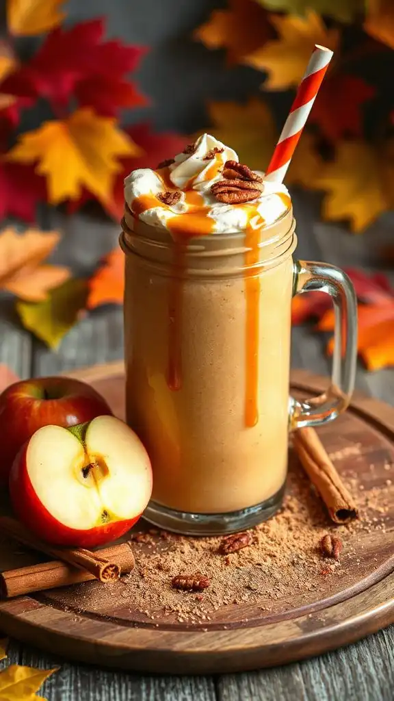 creamy caramel apple smoothie