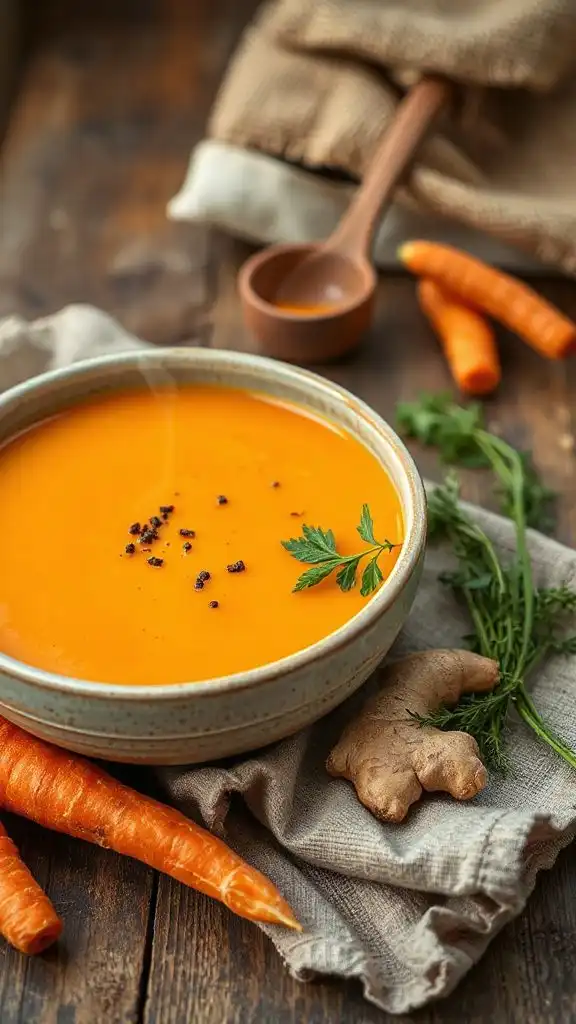 creamy carrot ginger bisque