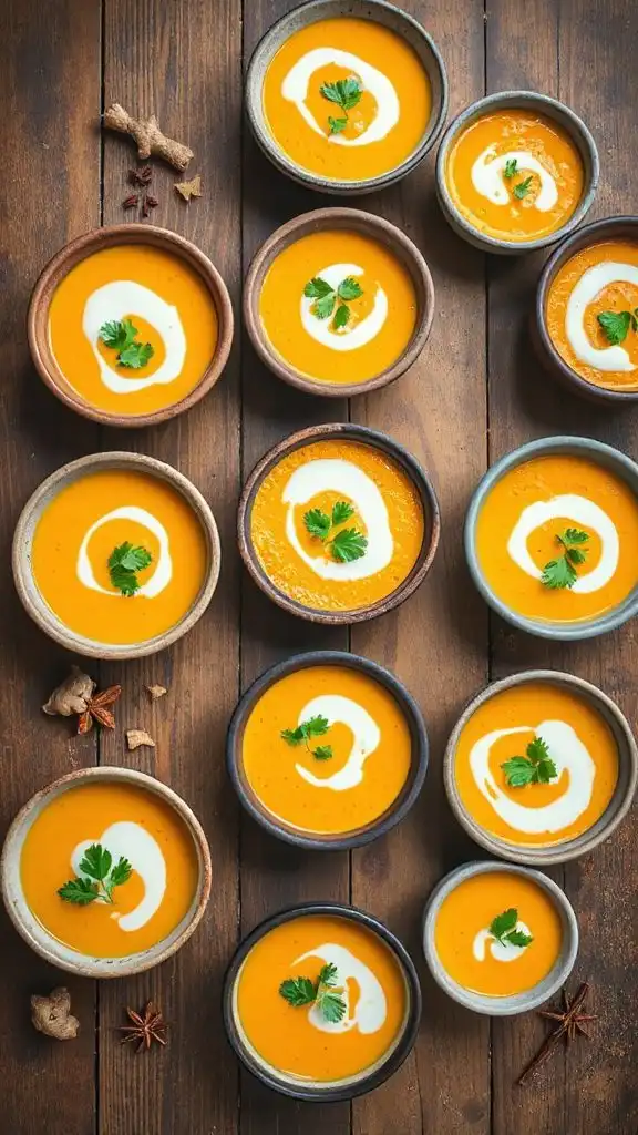 creamy carrot ginger soups