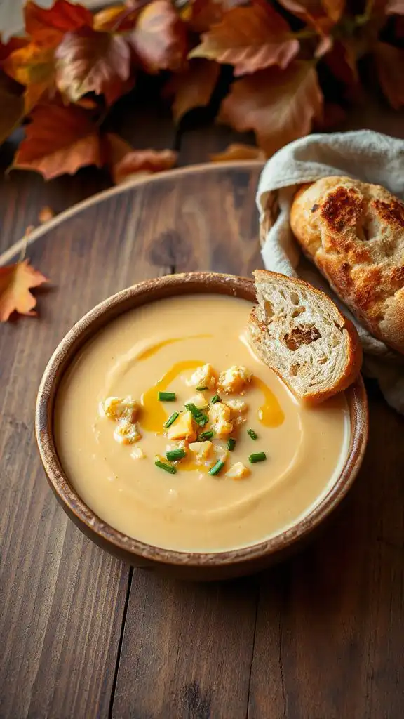 creamy cauliflower cheddar soup