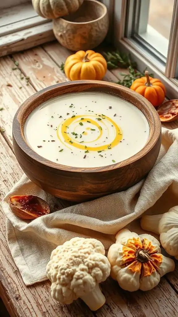 creamy cauliflower garlic soup creamy cauliflower garlic soup