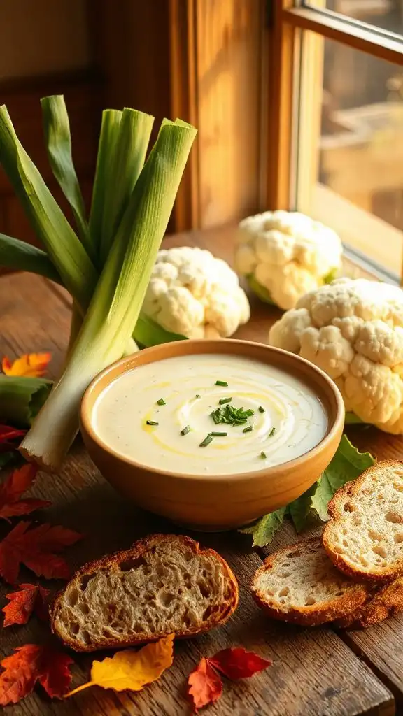 creamy cauliflower leek soup creamy cauliflower leek soup