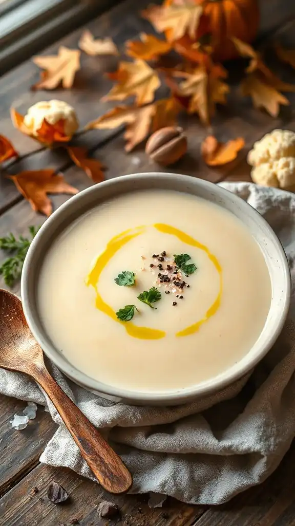 creamy cauliflower leek soup