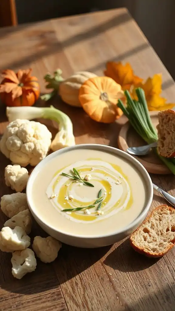 creamy cauliflower leek soup