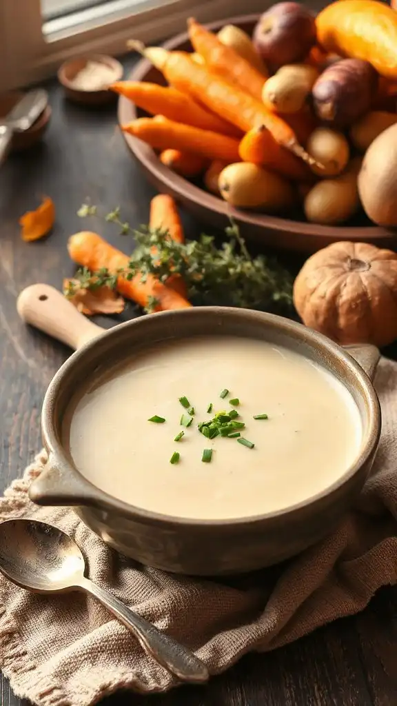 creamy cauliflower leek soup