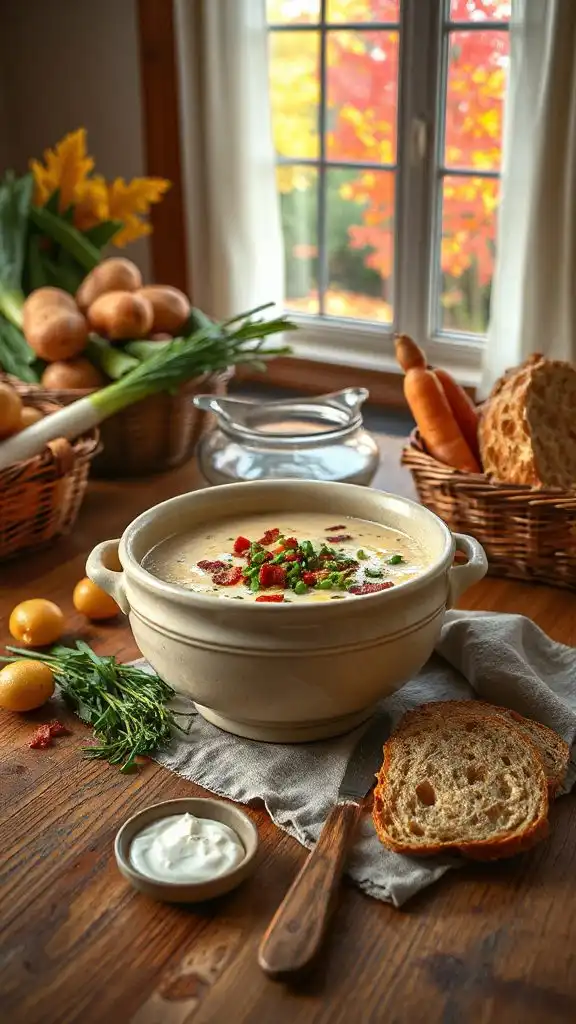 creamy cheddar potato soup