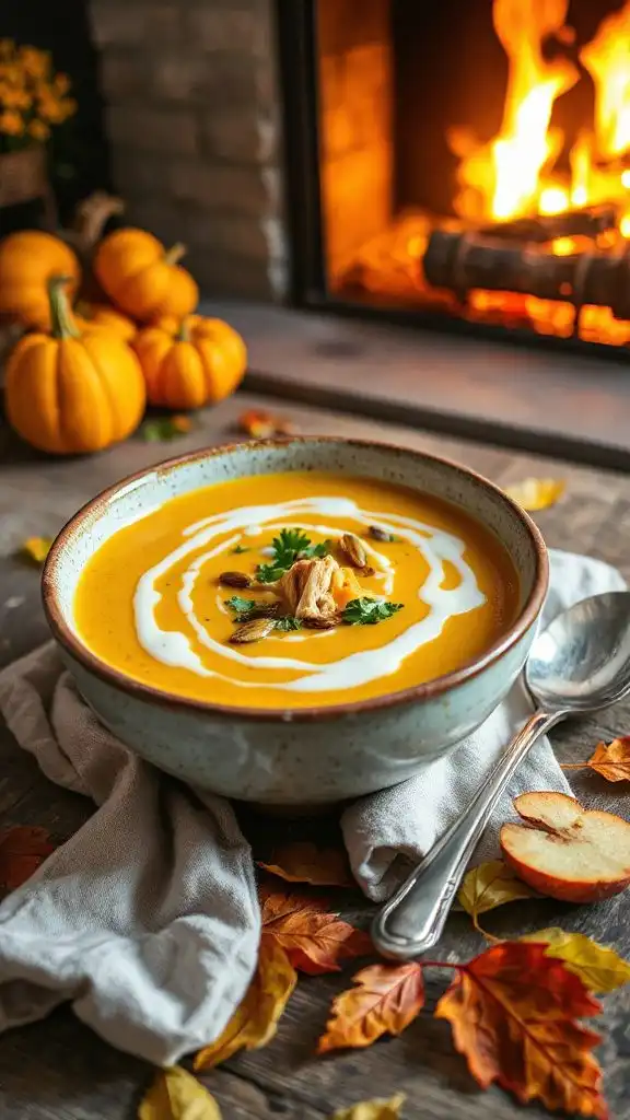 creamy chicken pumpkin soup
