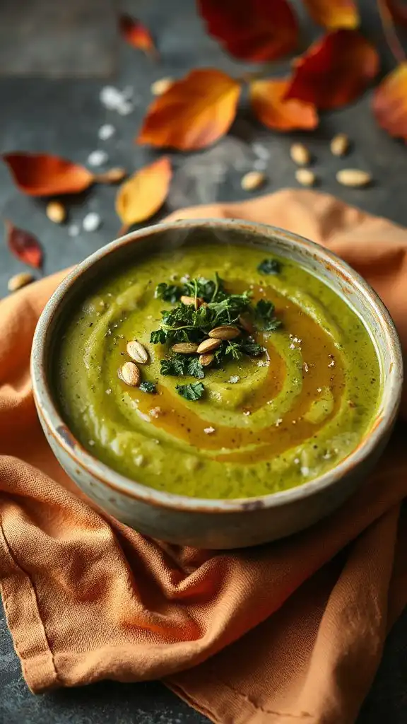 creamy chickpea kale bisque