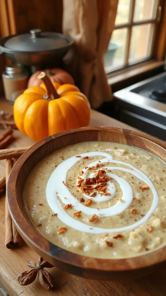 creamy coconut pumpkin porridge