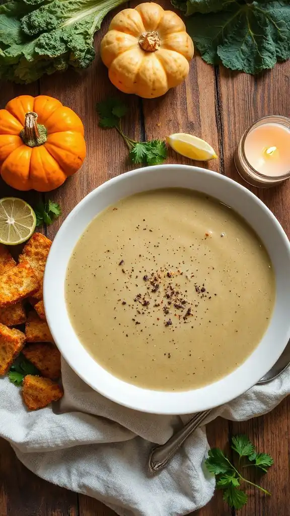 creamy coconut split pea soup