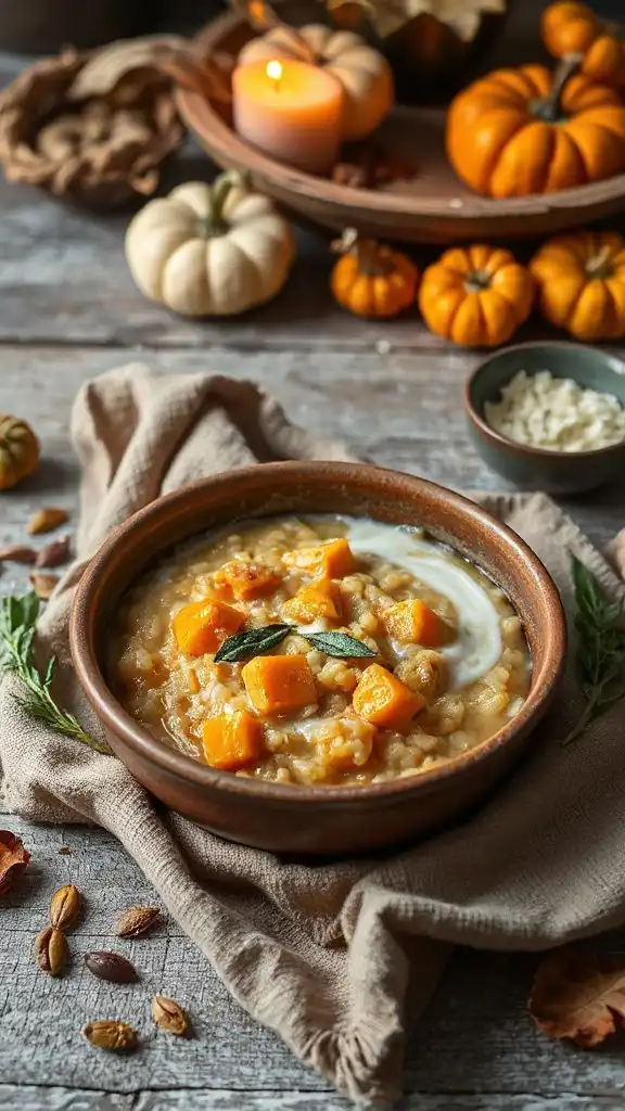 creamy coconut squash risotto