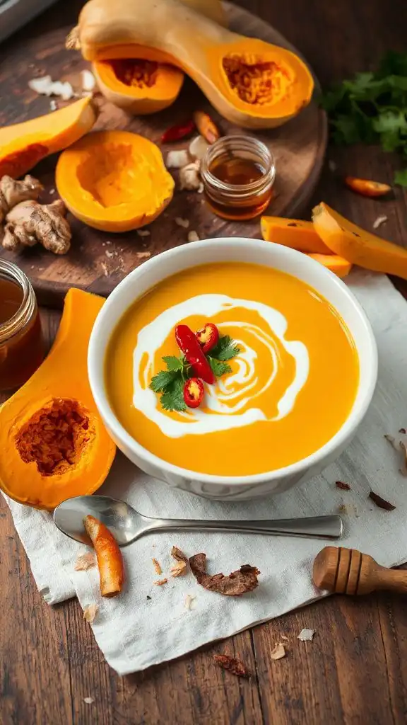 creamy coconut squash soup