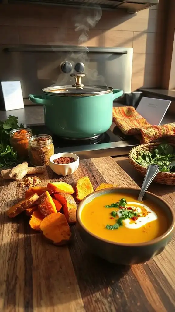 creamy coconut sweet potato soup