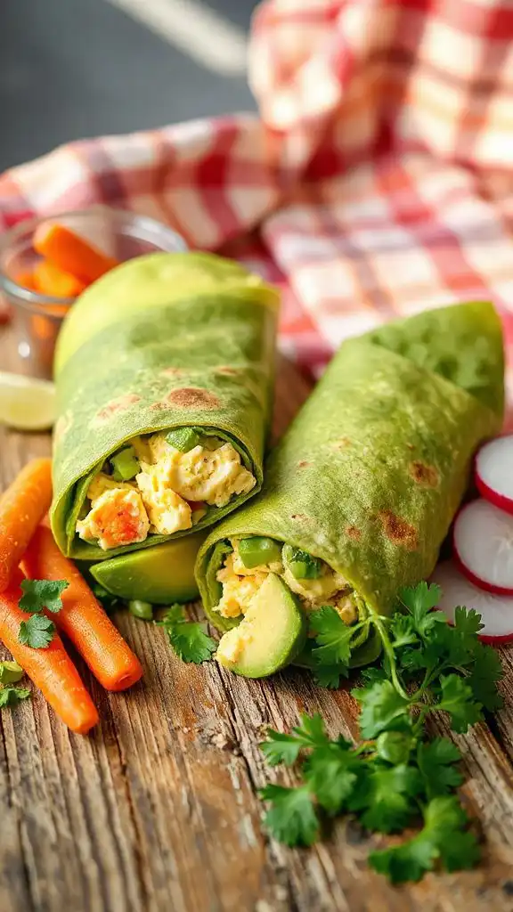 creamy egg avocado wrap