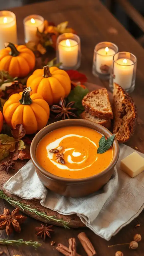 creamy fall pumpkin bisque