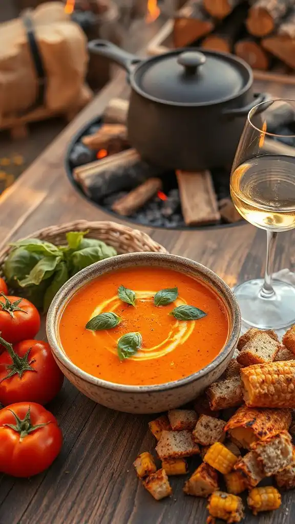 creamy fire roasted tomato chowder