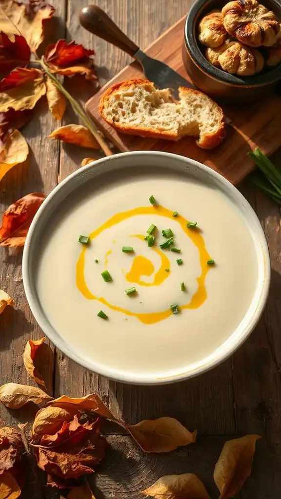 creamy garlic cauliflower soup