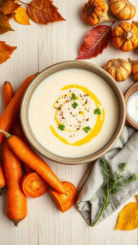 creamy garlic cauliflower soup