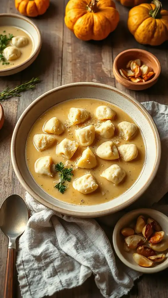 creamy garlic gnocchi soup