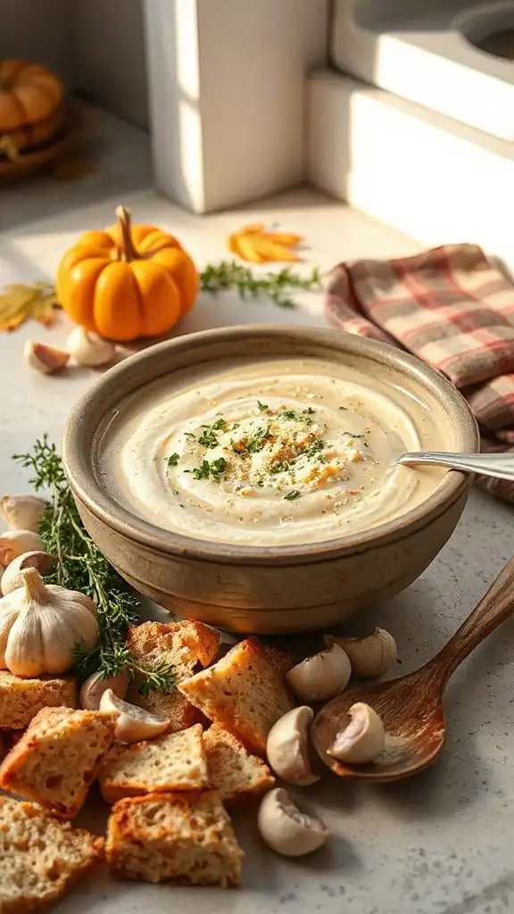 creamy garlic parmesan soup