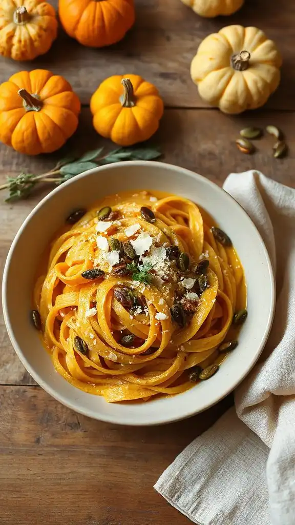 creamy garlic pumpkin carbonara